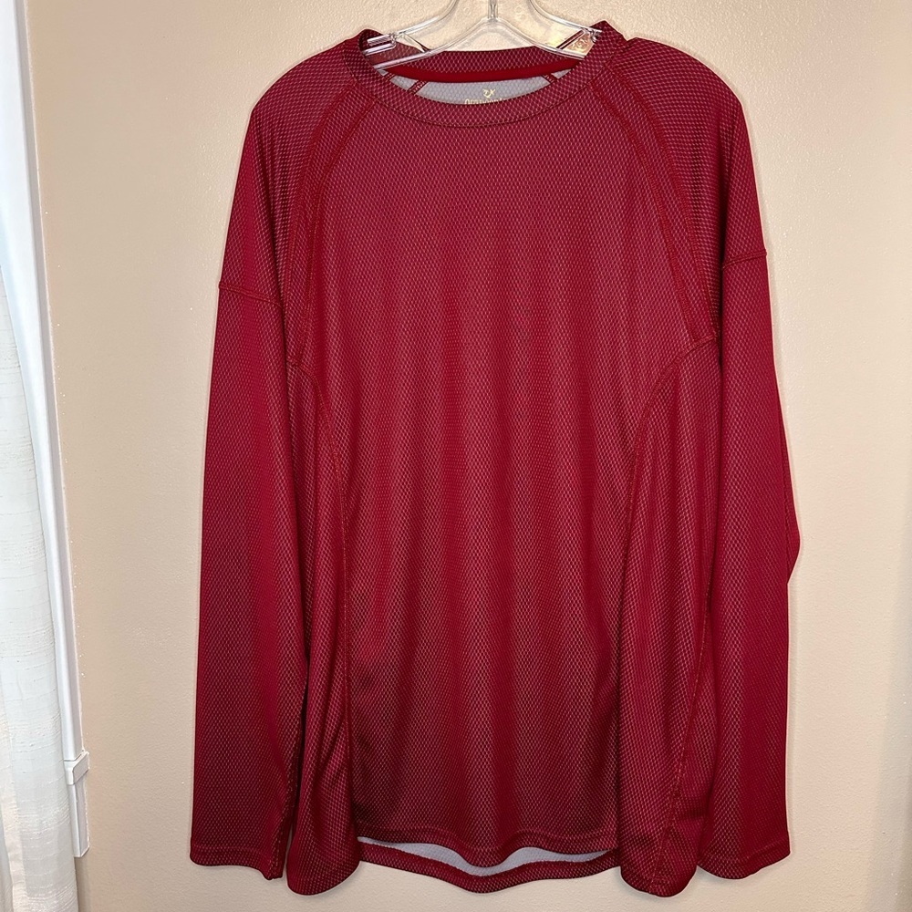 Outdoor Life Men’s Performance Tee T-shirt Size XL Burgandy